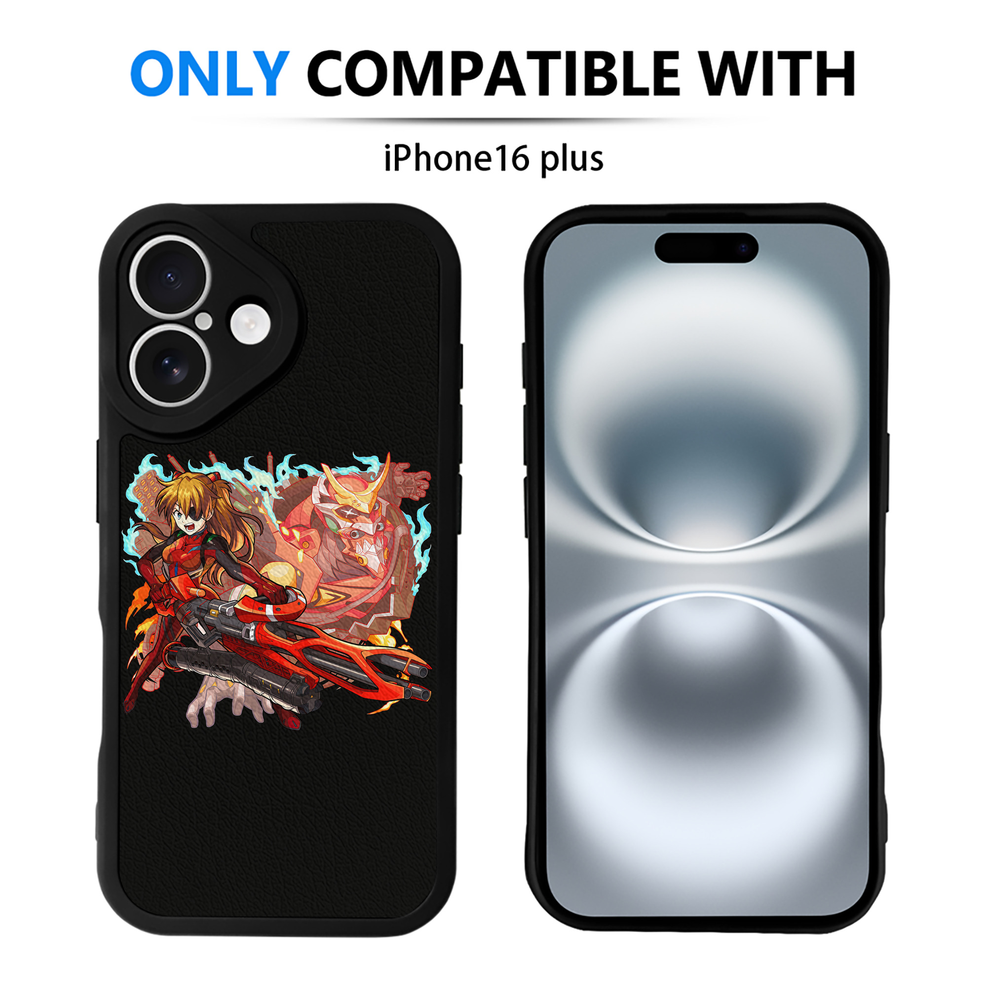 （画像用） EVA 新世紀エヴァンゲリオン 【iPhone 16シリーズ対応】シリコンスマホケース（レザー調） 材質：シリコン